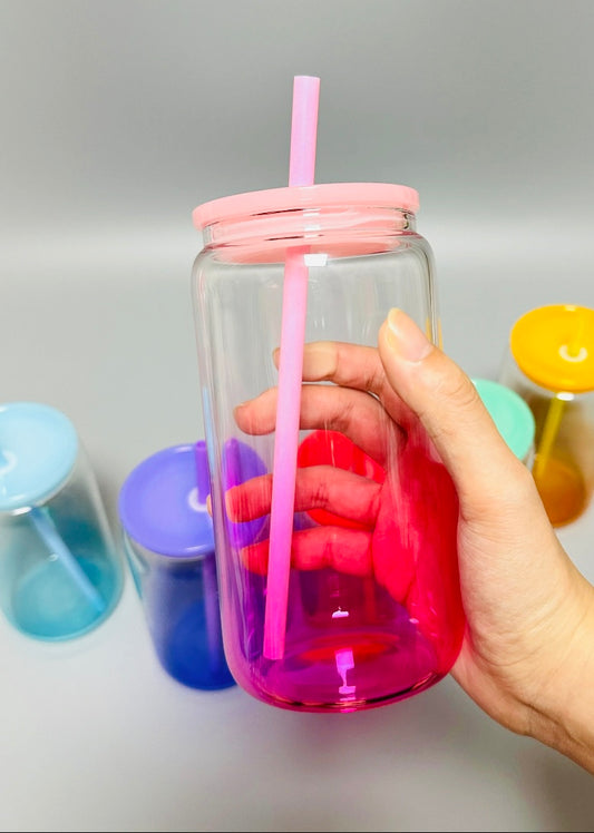 16oz Ombré Jelly Glass Can