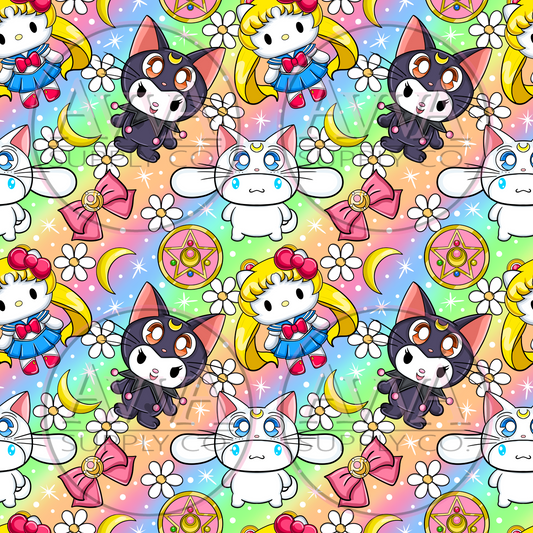 786 - Sailor Moon Kitty - Vinyl + Decal