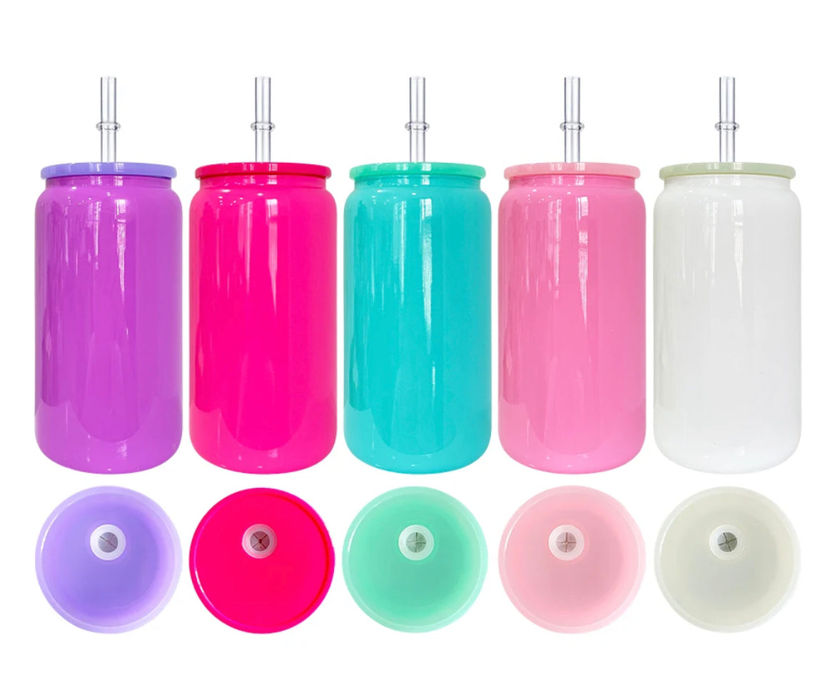 Macaron Glass Cans