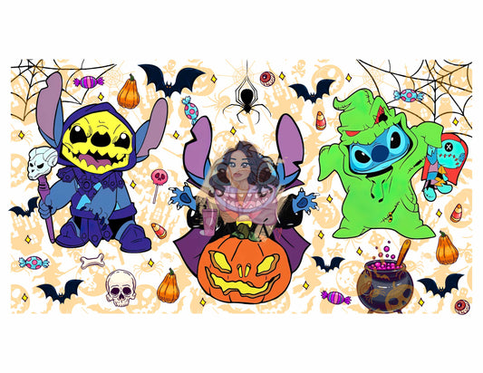 09 - Baby Blue Trick or Treat 40oz Tumbler Wrap