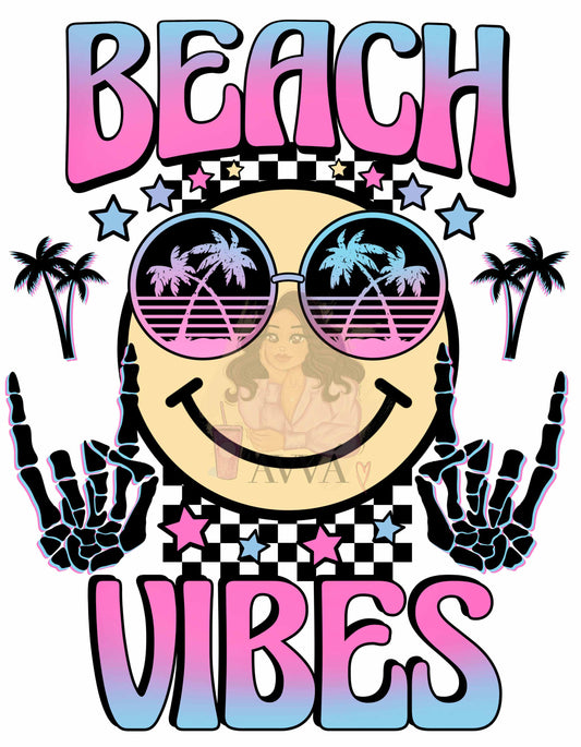 Beach Vibes Palms Decal