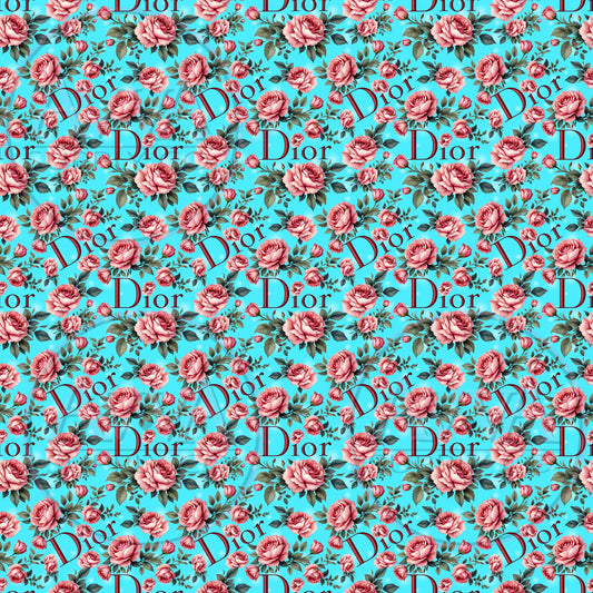 806 - Bougie Blue Flowers - Vinyl