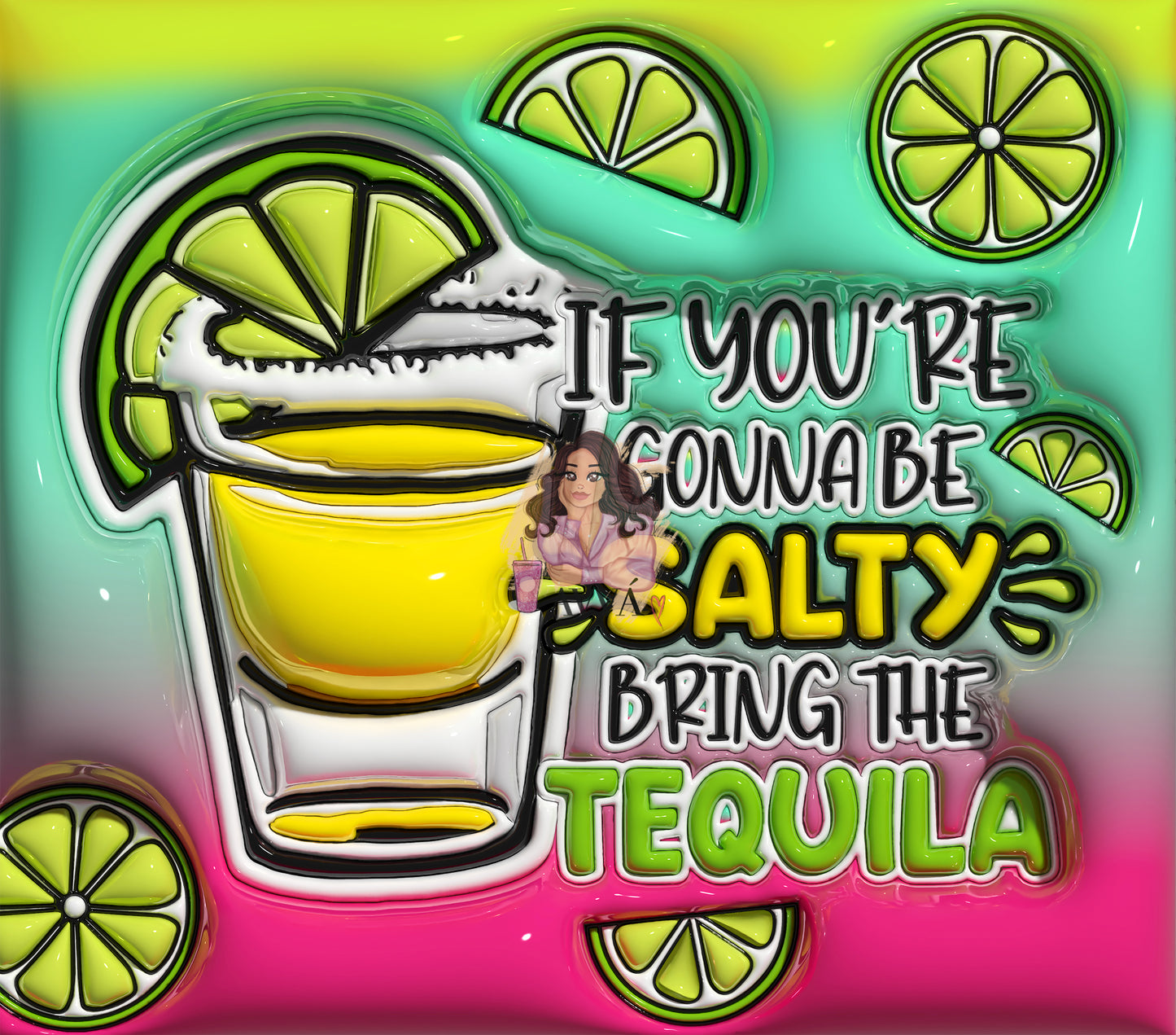 Bring the Tequila 3D Tumbler Wrap