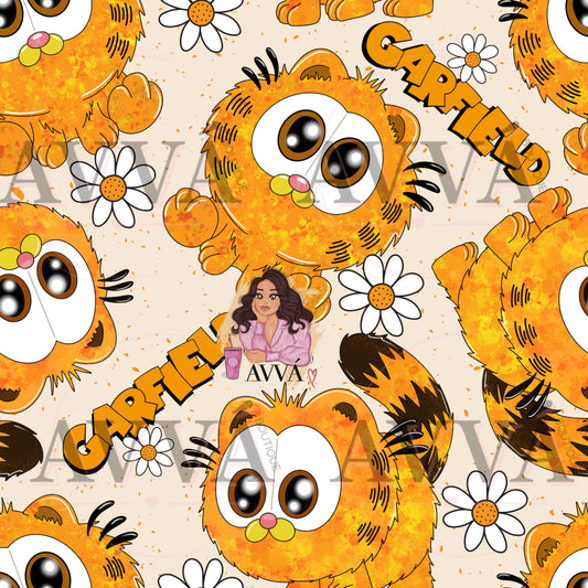 Cute Orange Cat - Vinyl + Decal + Wrap