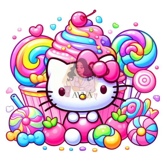668 - Candy Kitty Decal
