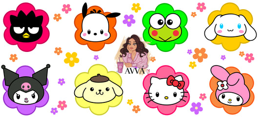 615 - Colorful Kitty and Friends Wrap