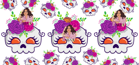 40a - Floral Skull