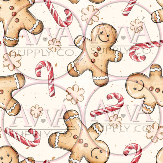 726 - Gingerbread Candy Cane - Vinyl + Wrap + Decal