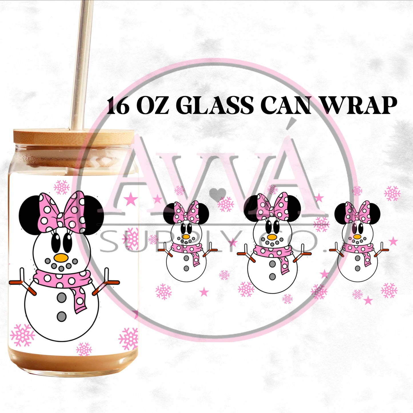 729 - Snowy Mouse -  Decal