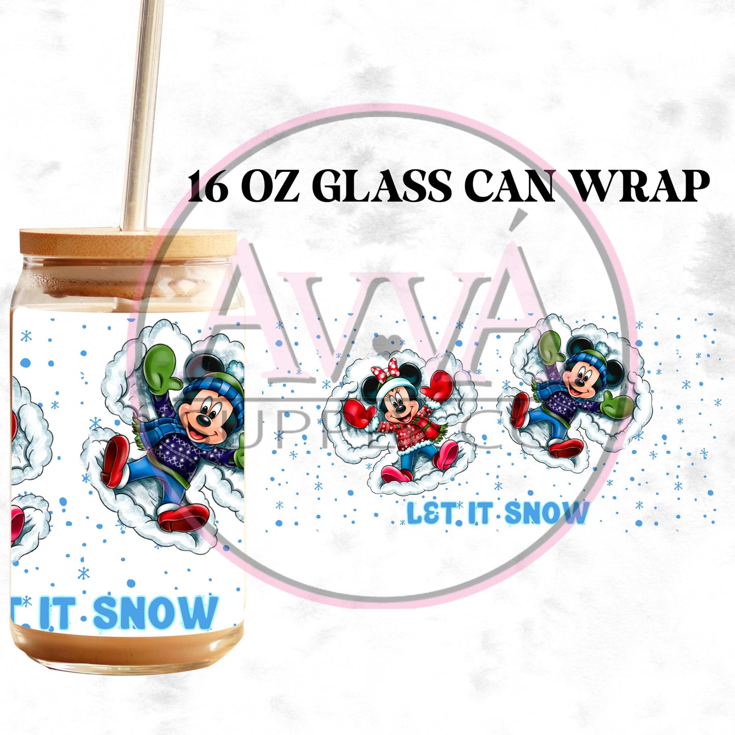 731 - Snow Mouse Blue -  Decal