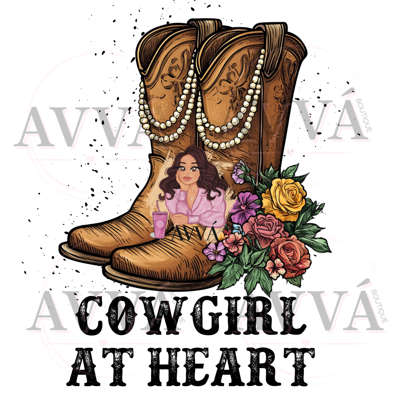 685 - Cowgirl at Heart - Vinyl + Decal + Wrap