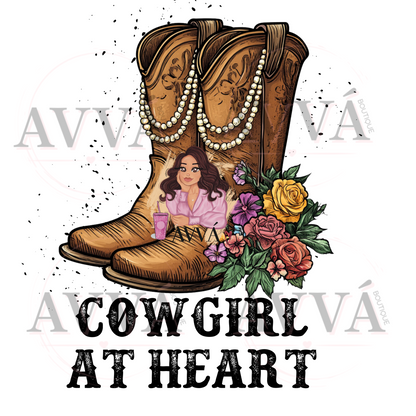 685 - Cowgirl at Heart - Vinyl + Decal + Wrap