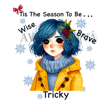 713 - EXCLUSIVE - Button Girl Christmas - Vinyl + Wrap + Decal