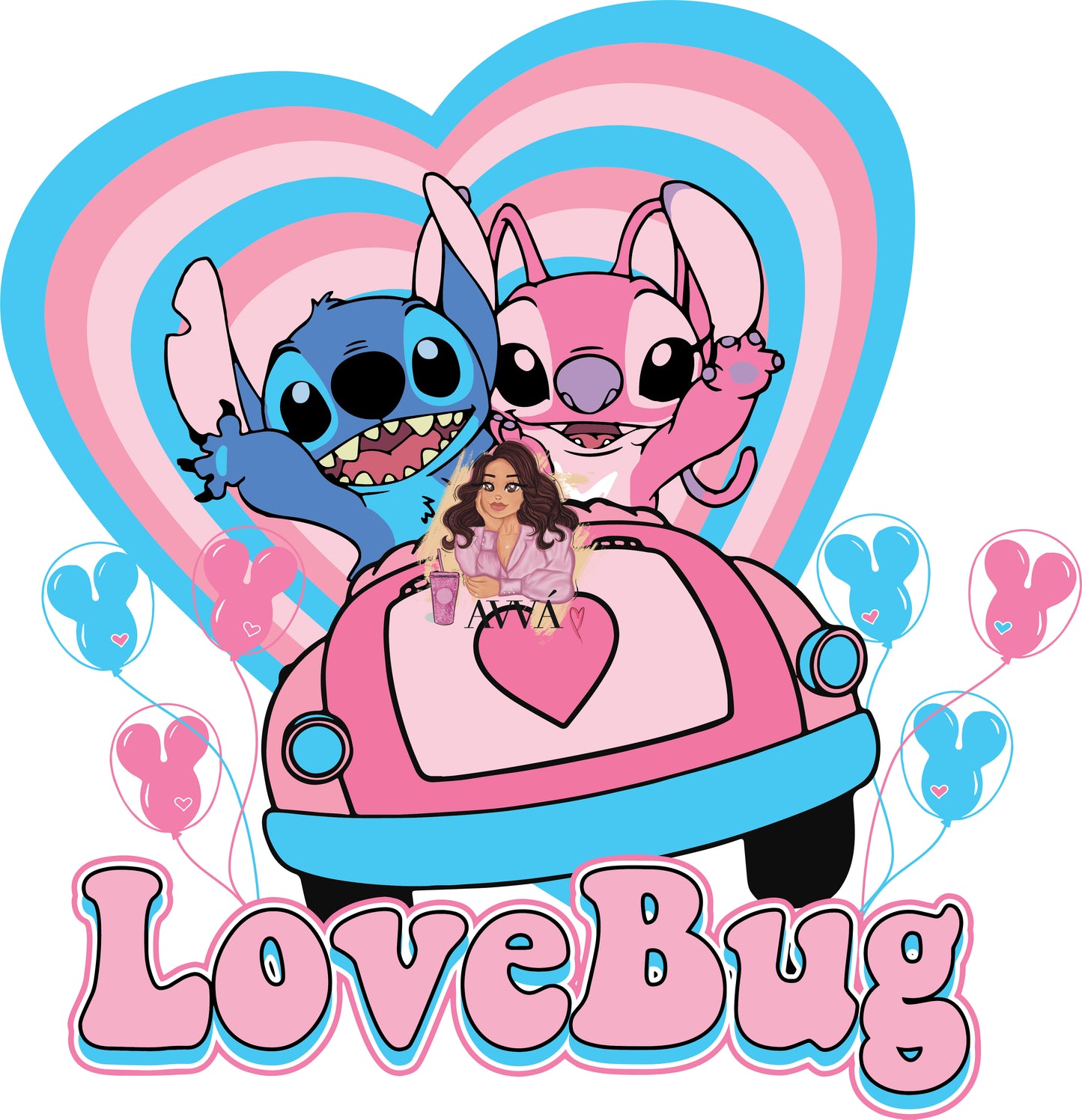 607 - Love Bugs Decal