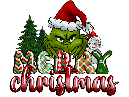 349 - Merry Christmas 2 UV DTF Decal
