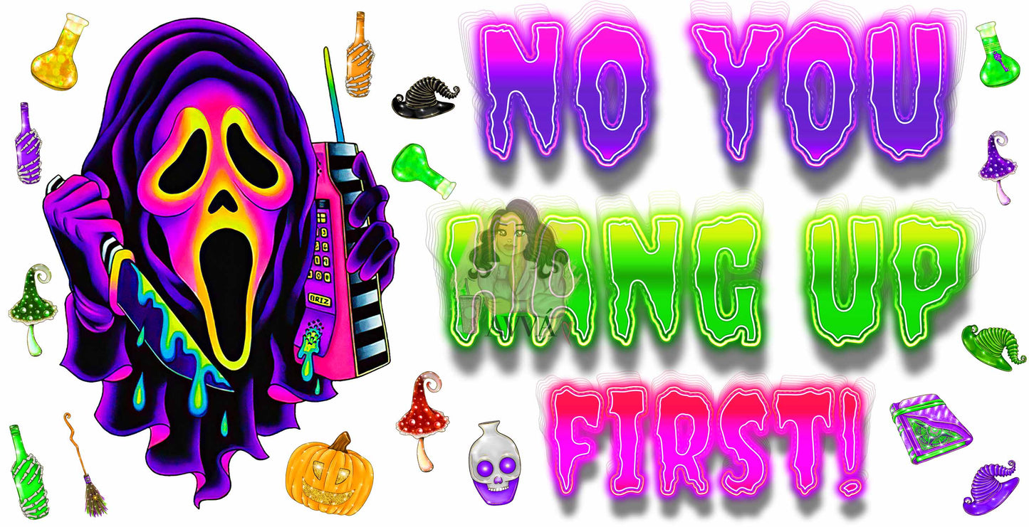 140 - Neon Ghost Face UV DTF