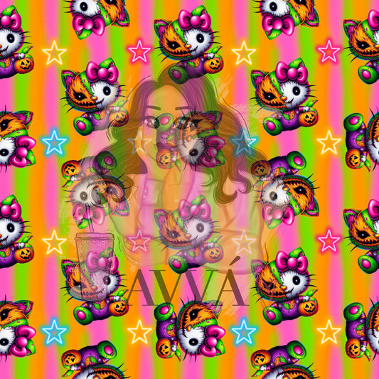 Horror Kitty Seamless - Vinyl + Decal/Wrap Set
