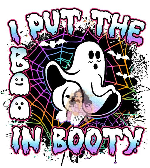 274 - Put the Boo in Booty UV DTF Decal