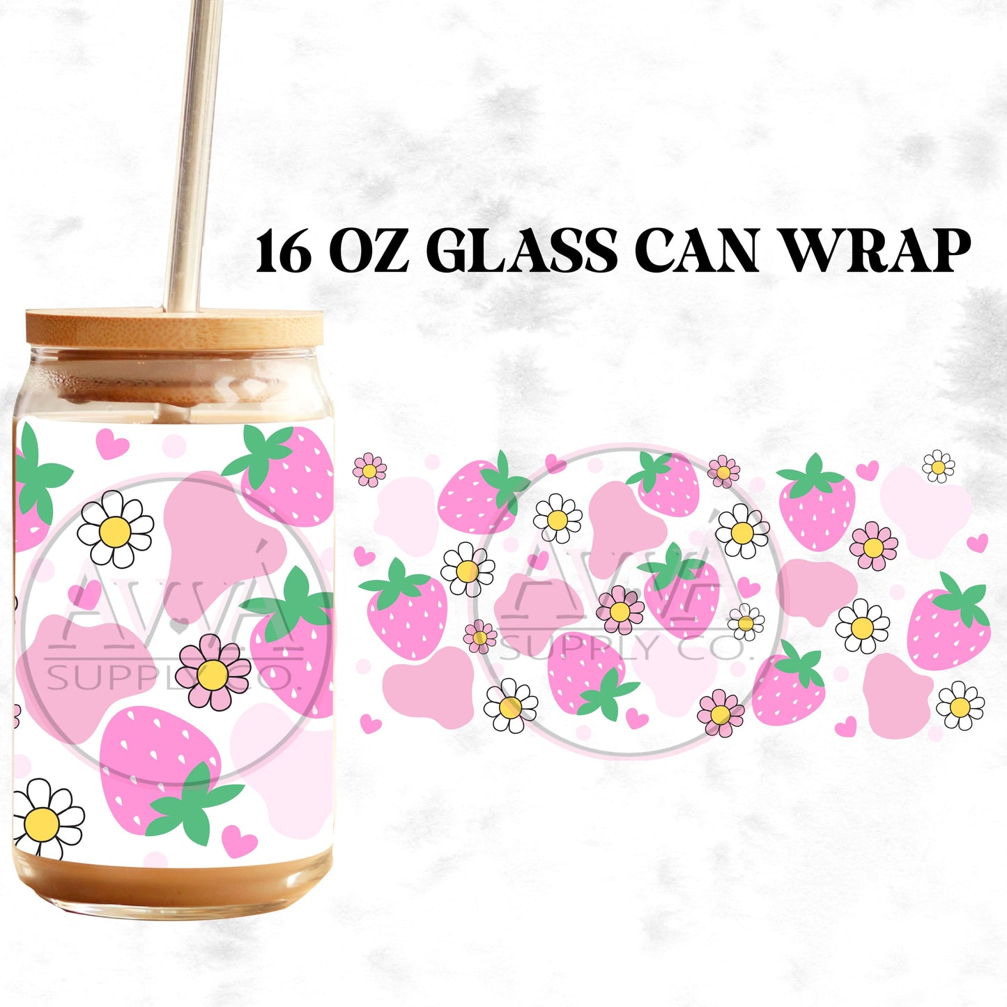 Strawberries & Cow Print - Wrap