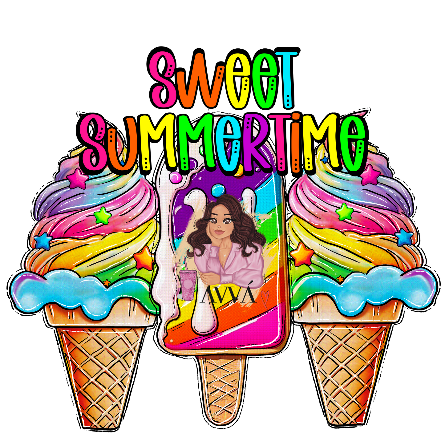 Sweet Summertime Decal (Matching Vinyl Available, see description)