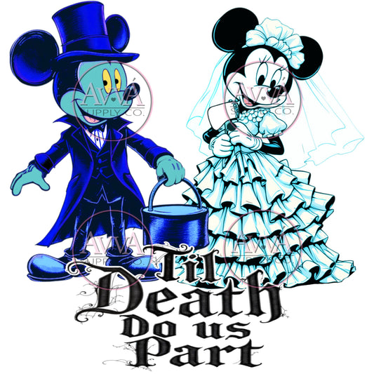838 - Til Death Do Us Part Mousy -  Decal
