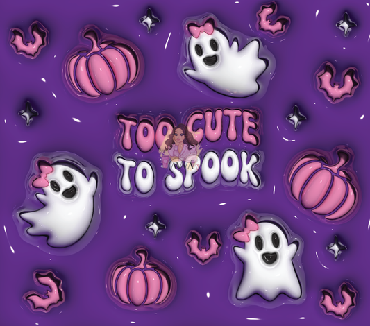 Too Cute to Spook 3D Tumbler Wrap