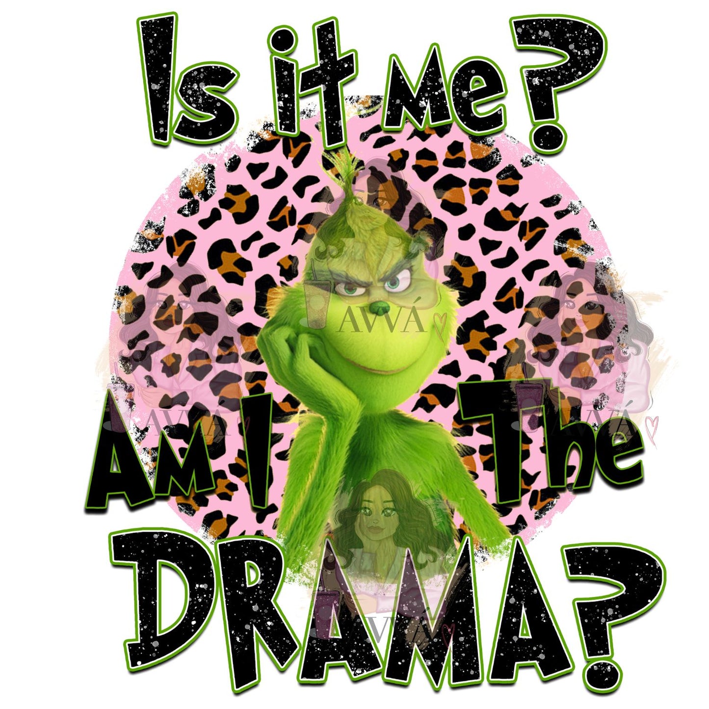 500 - Am I The Drama Pink UV DTF Decal