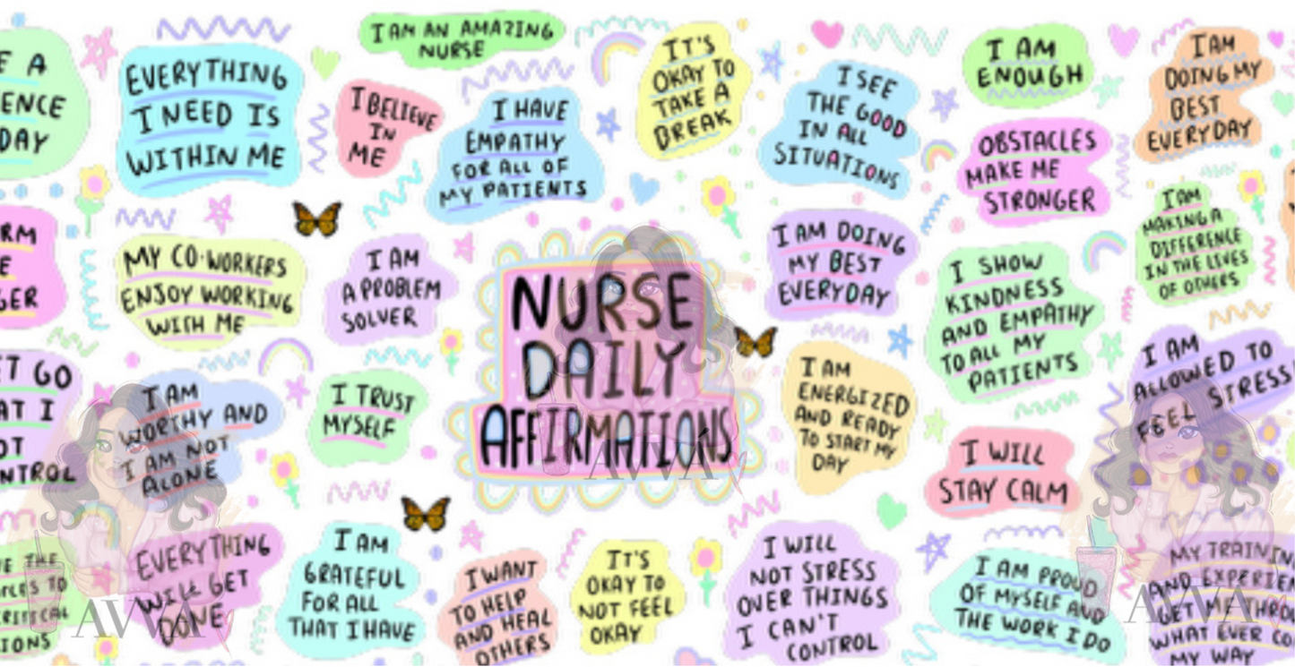 149 - Nurse Daily Affirmations Libbey UV DTF