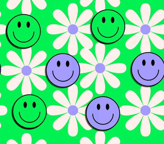 Smiles and Flowers Lime Green