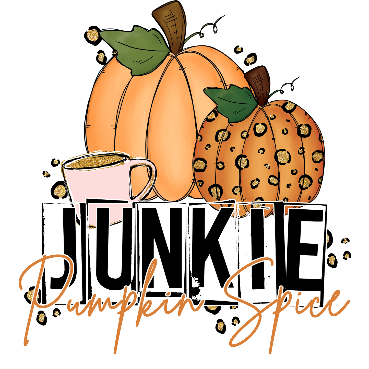 312  Pumpkin Spice Junkie UV DTF Decal