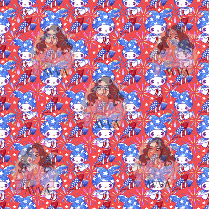 July 4 Kawaii Rocket - Vinyl + Decal/Wrap Set