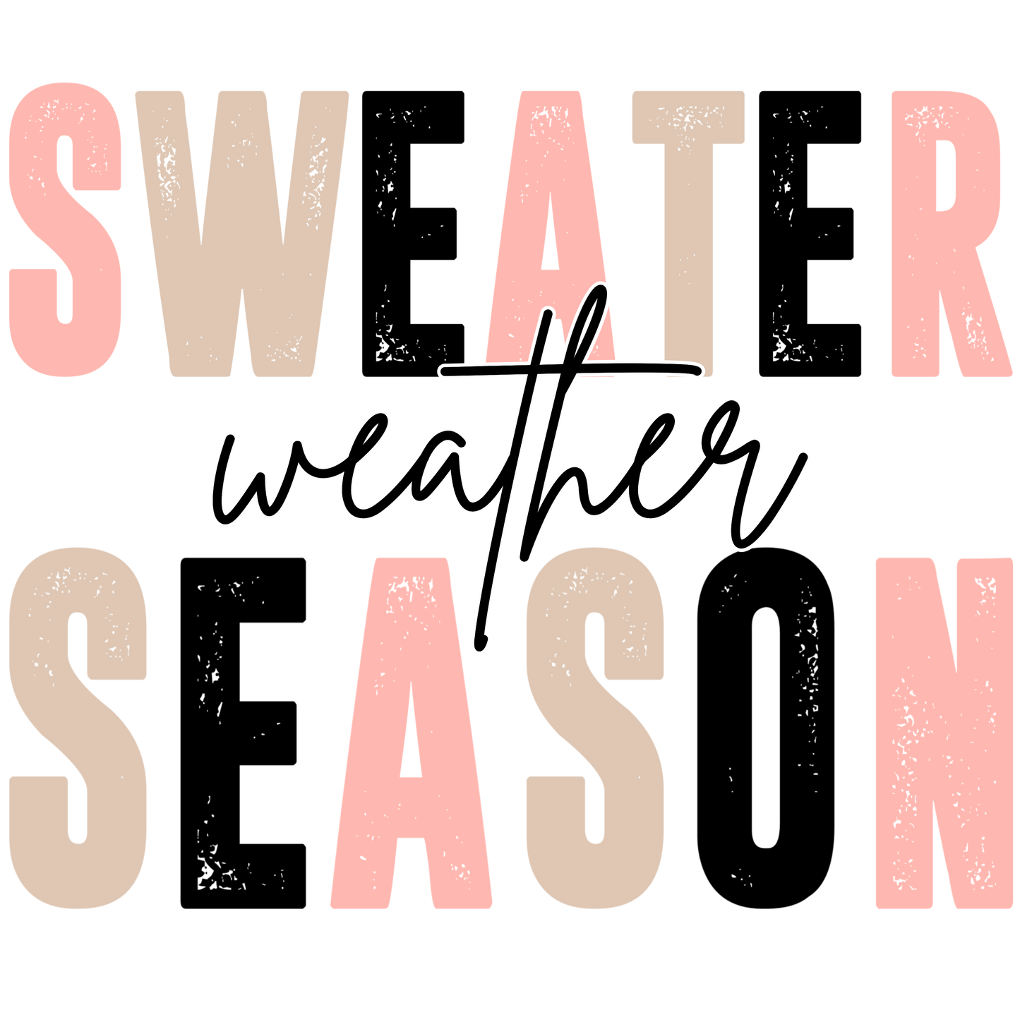 491 - Sweater Weather Season UV DTF Decal