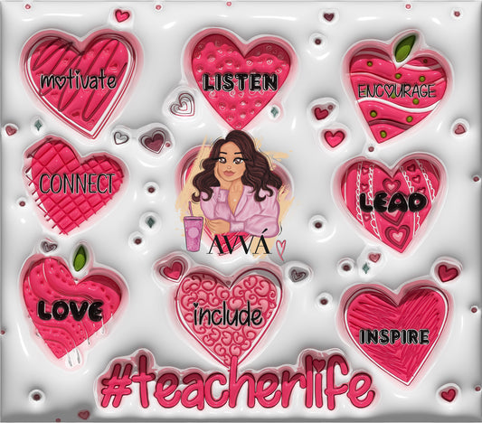 Teacher Love - 3D Tumbler Wrap