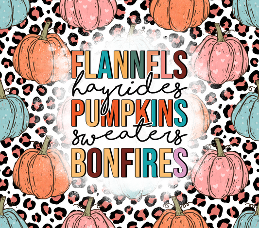 Flannels and Pumpkins Tumbler Wrap