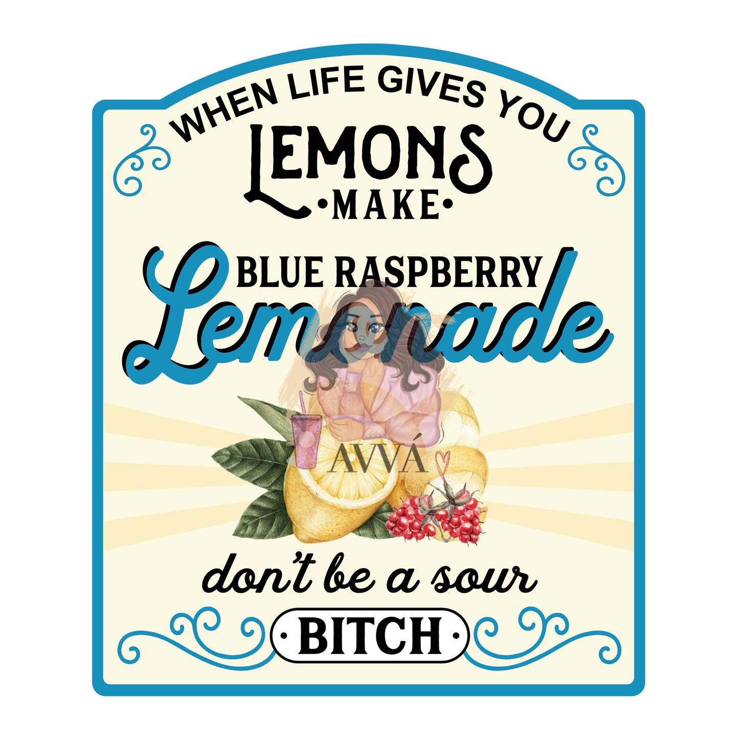 Blue Lemonade Sour Bitch Decal