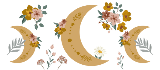 08a - Boho Moon and Flowers Libbey