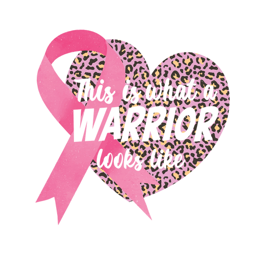 Cancer Awareness Warrior Heart DTF