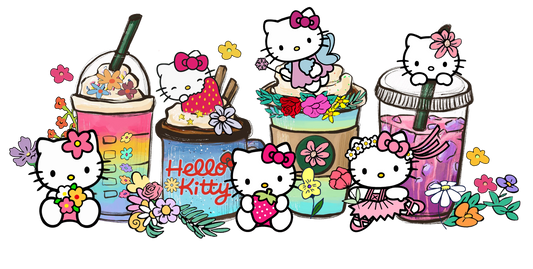 19a - Coffee Kitty Floral Libbey