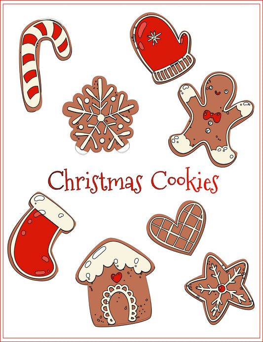 Christmas Cookie Sticker Sheet