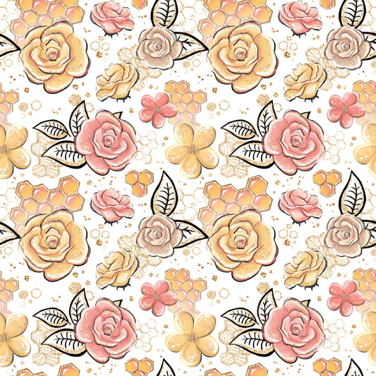 Fall Flowers and Honeycombs 1