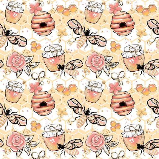 Blush Bees and Honey Jars