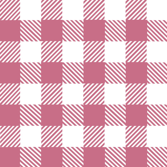 Burgundy and White Plaid