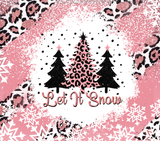 Let It Snow Pink Tumbler Wrap