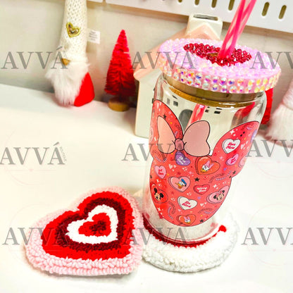 Valentines Mug Rug Coasters