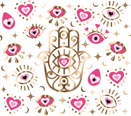 Pink Evil Eye Tumbler Wrap