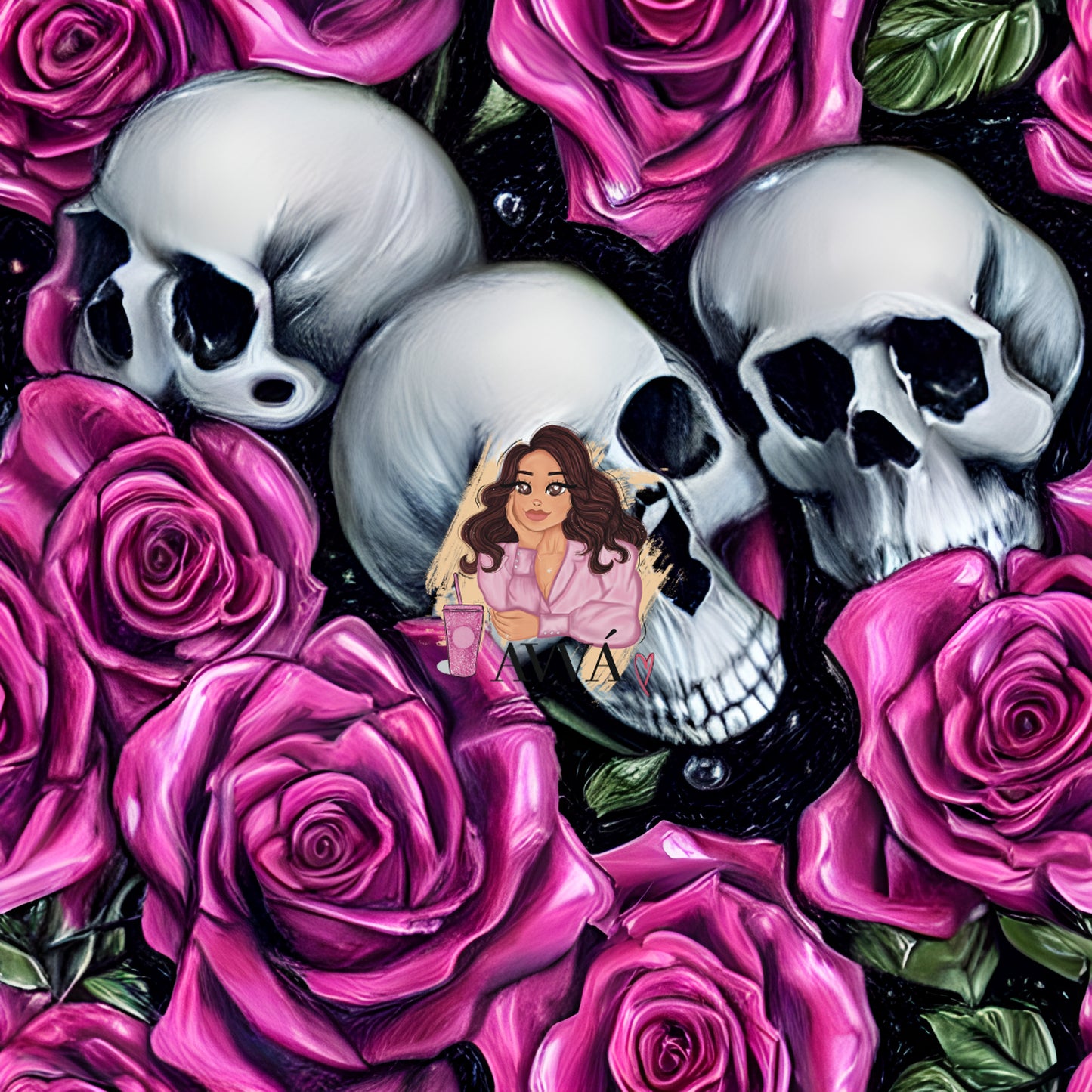 Pink Skulls n Roses