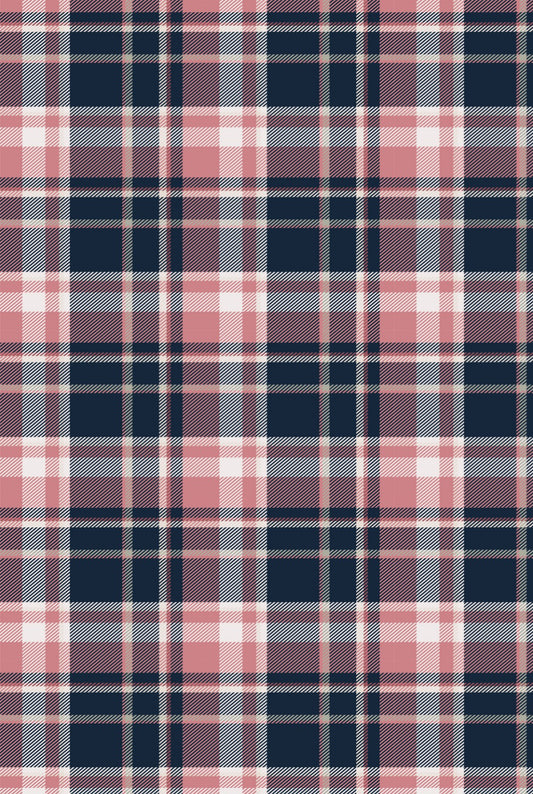 Pink and Navy Plaid