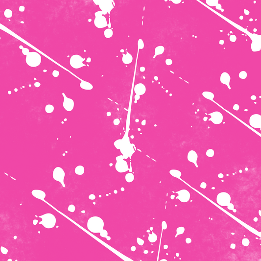 Pink and White Paint Splatter