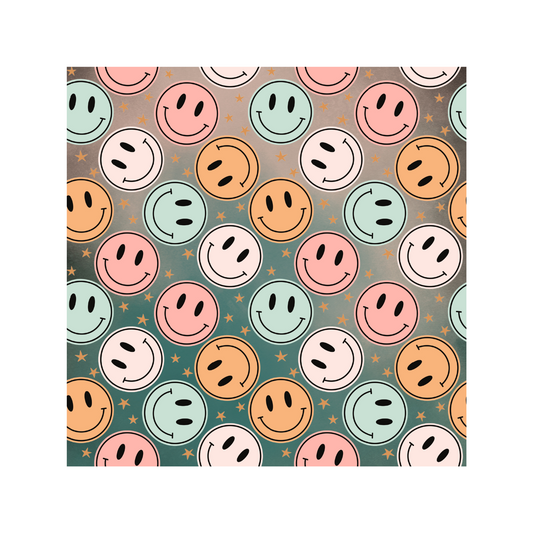 Retro Happy Faces Tumbler Wrap