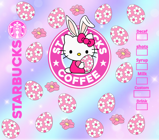 Starbies Easter Kitty Tumbler Wrap